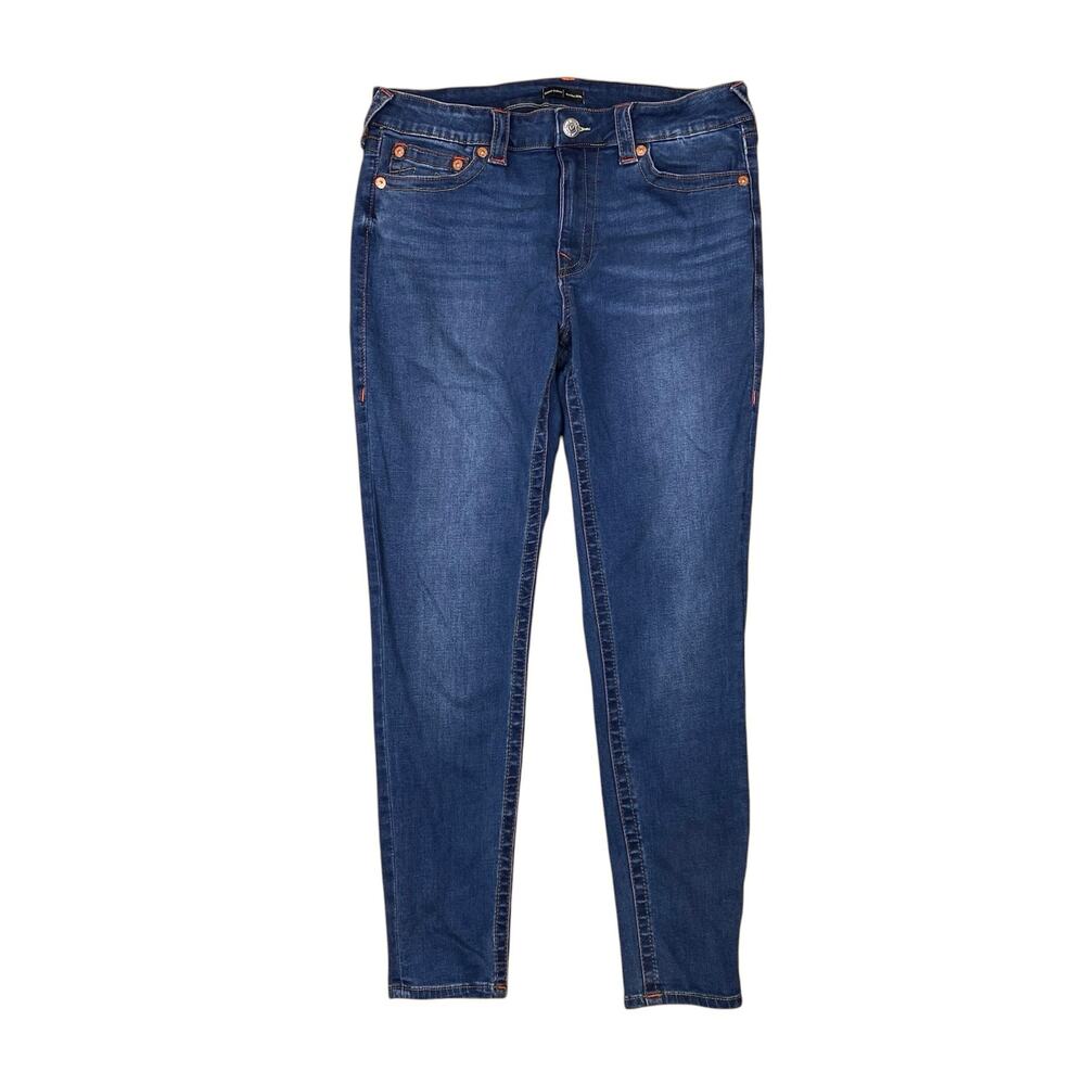True Religion Jeans Jennie Curvy Mid Rise Skinny Size 33 L/XL